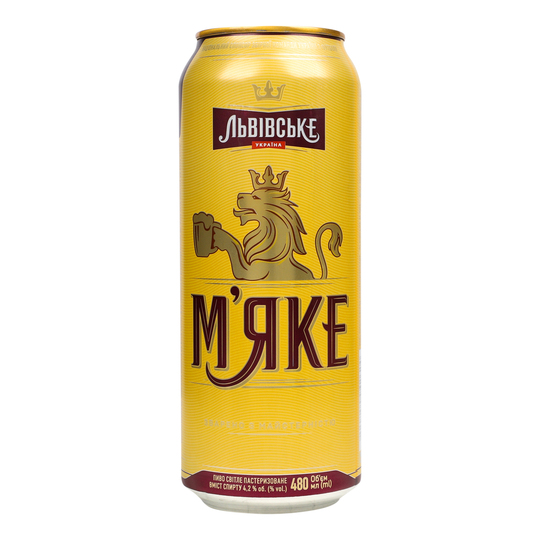 Пиво св.Львівське М'яке 4,2% 0,48л з/б