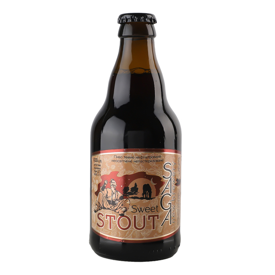 Пиво тем.н/ф Saga S.Stout 5,8% 0,33л с/п