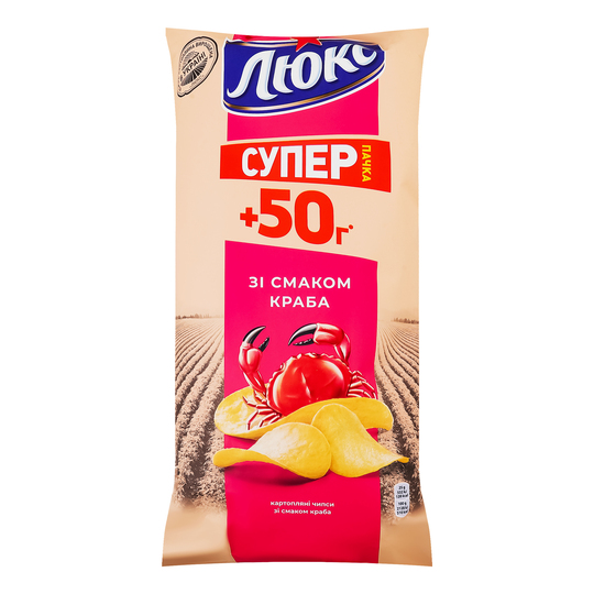 Чипси картопляні смак крабу Люкс 170г