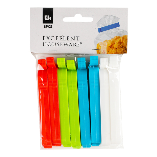 Набір зажимів д/пакетів кух.в асорт.8шт