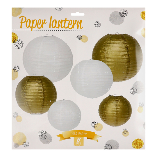 Ліхтар паперовий зол.д/веч.6*30/25/20см