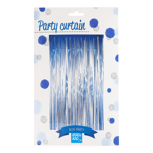 Штора декоративна д/вечір.синя 200*100см