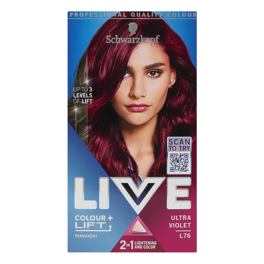 Фарба д/вол.L76 2 в 1:шокуюч.фіолет.LIVE