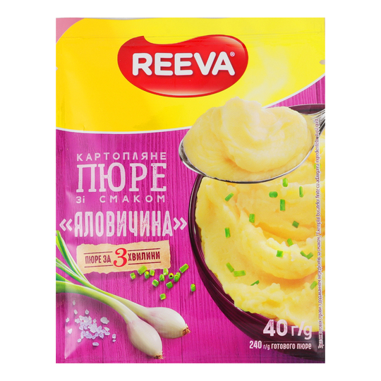 Пюре картопляне яловичина Reeva 40г