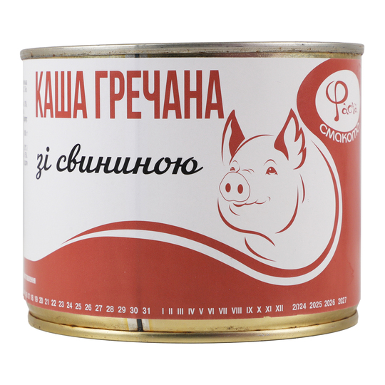Каша гречана зі свин. Ф.С. ДСТУ з/б 525г