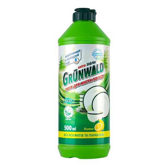 Засіб д/посуду Grünwald Лимон 500мл