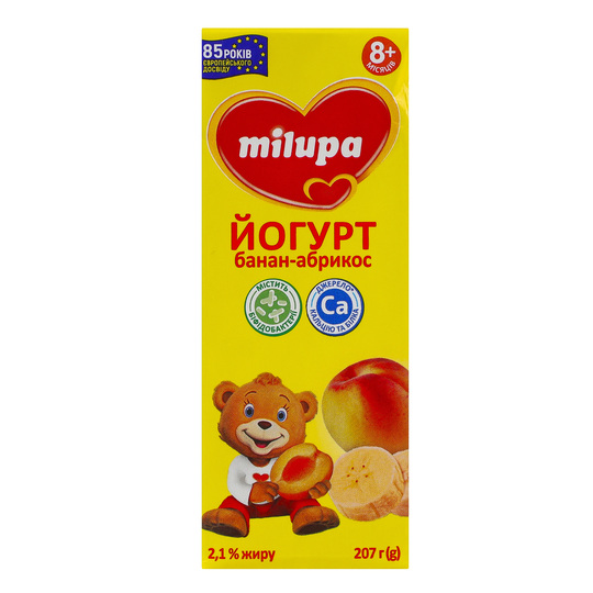 Йогурт Мілупа бан.абр. 2,1% тетра 207г