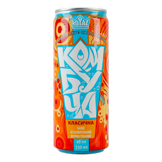 Напій б/а Royal комбуча клас. 0,33л з/б