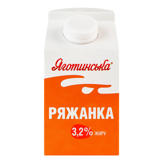 Ряжанка Яготин 3,2% пюр-пак 450г