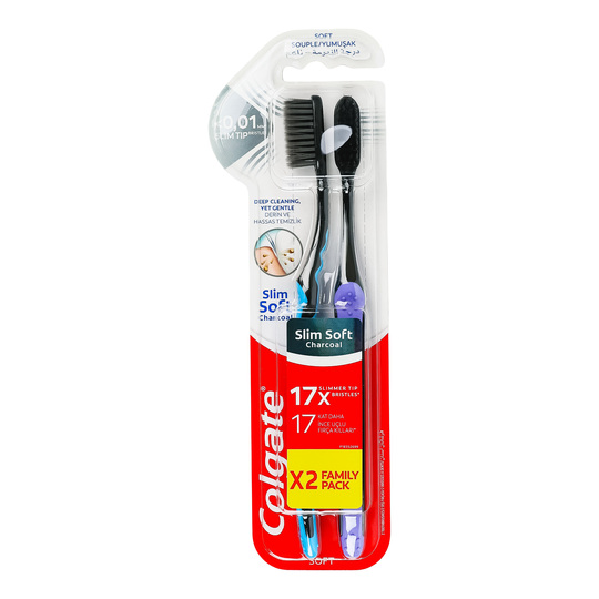 Зубна щітка шовк.нитки вуг.Colgate 2шт
