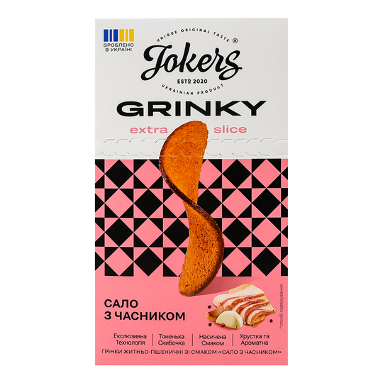 Грінки житньо-пш.сало+часник Jokers 90г