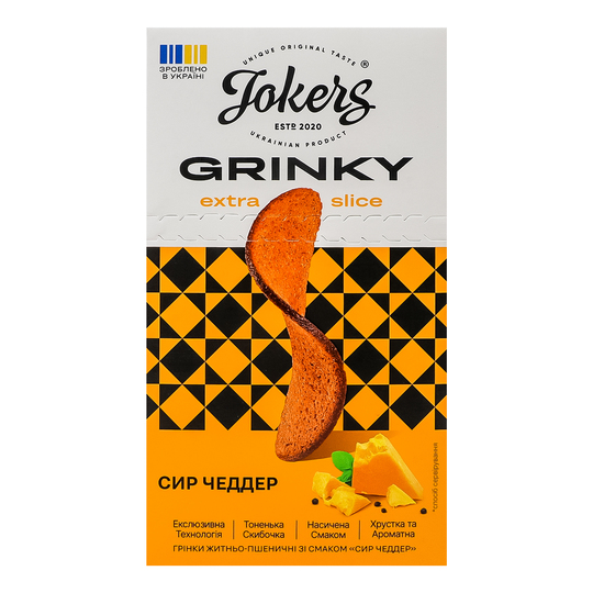 Грінки житньо-пш.сир чеддер Jokers 90г
