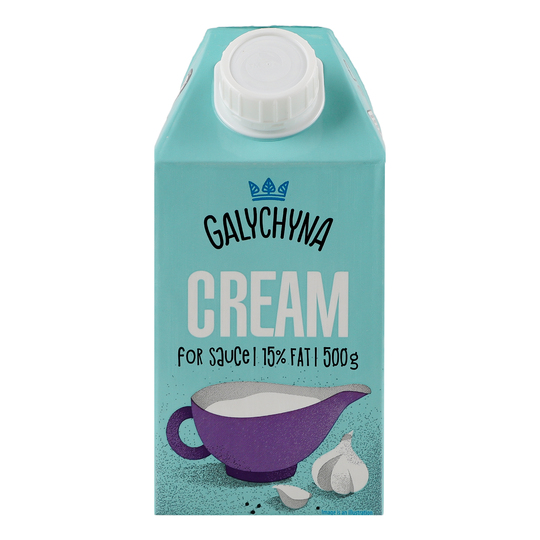 Вершки 15% для соусу Галичина 500г т/п