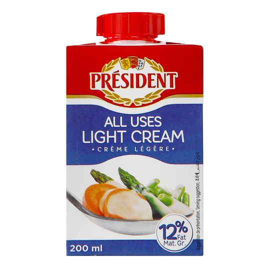 Вершки у/п 12% лайт President 200г