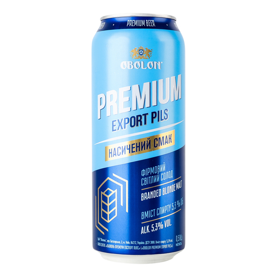 Пиво св.Оболонь Pre.Ex.Pil.5,3% 0,5л з/б