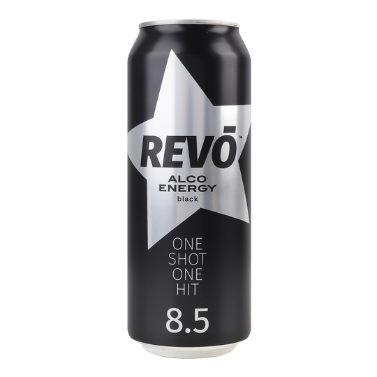 Напій с/а Revo Black 8,5% 0,5л з/б