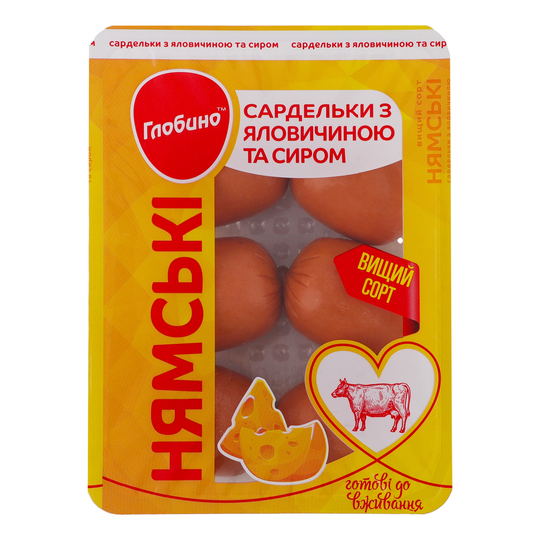 Сардельки Ням.ял.і сир.Глобино в/с 300 г