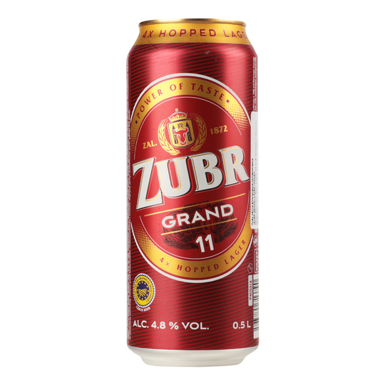 Пиво св. Zubr Grand 4,8% 0,5л з/б