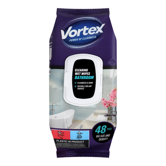 Серветки вологі для ванної 48 шт Vortex