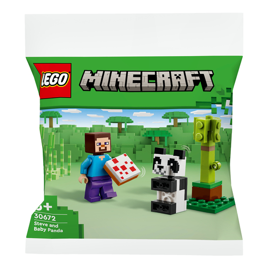 Конструктор Стів і малюк-панда Lego