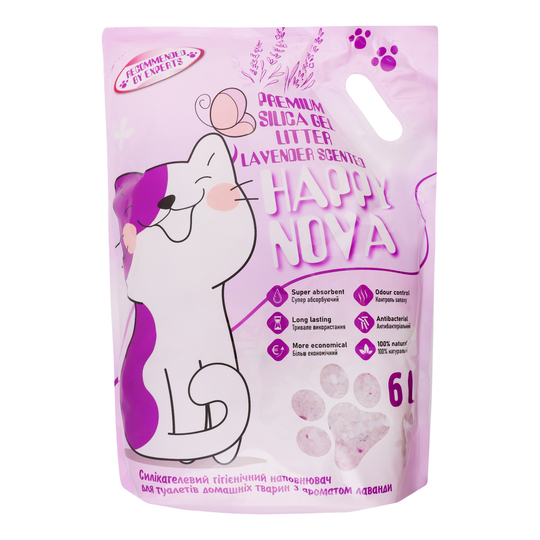 Наповнювач д/туал.сил.Happy Nova лав. 6л