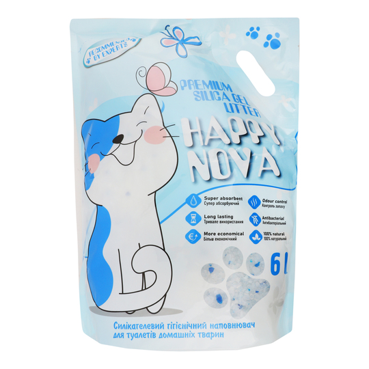 Наповнювач д/туал.сил.Happy Nova 6л2,2кг