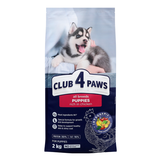 Корм д/цуц.ун.п.сух.Club4Paws Pr.кур.2кг