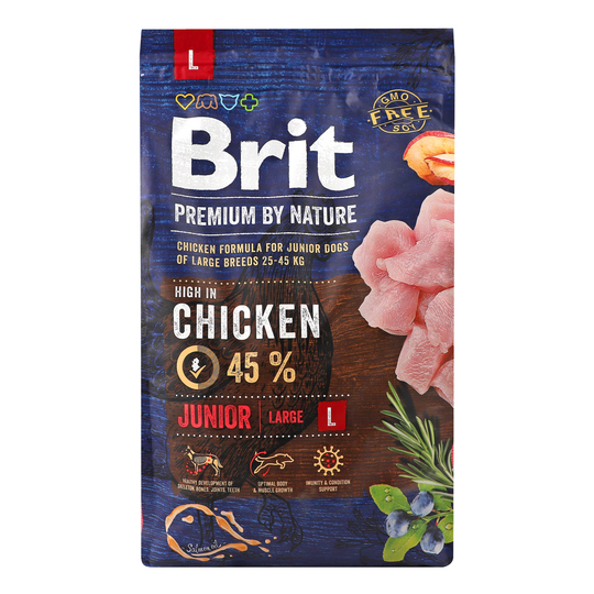 Корм д/цуц.вел.п.сух.Brit Pr.Jun.кур.3кг