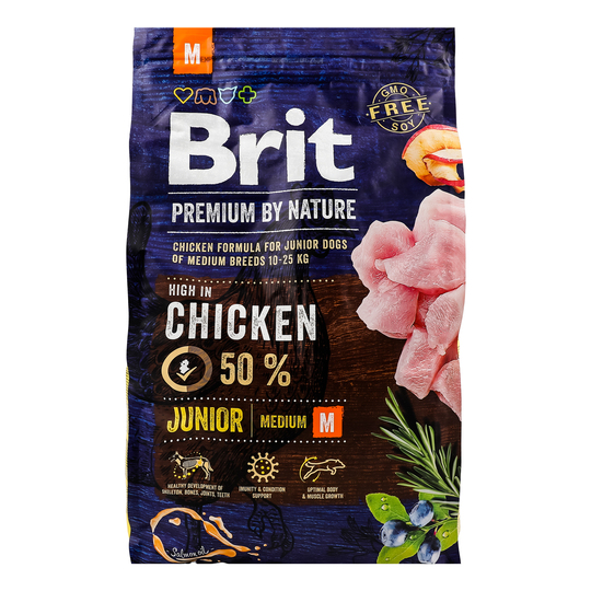 Корм д/цуц.сер.п.сух.Brit Pr.Jun.кур.3кг