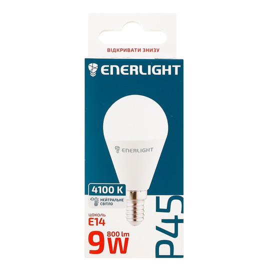Лампа LED Enerlight P45 9Вт 4100K E14
