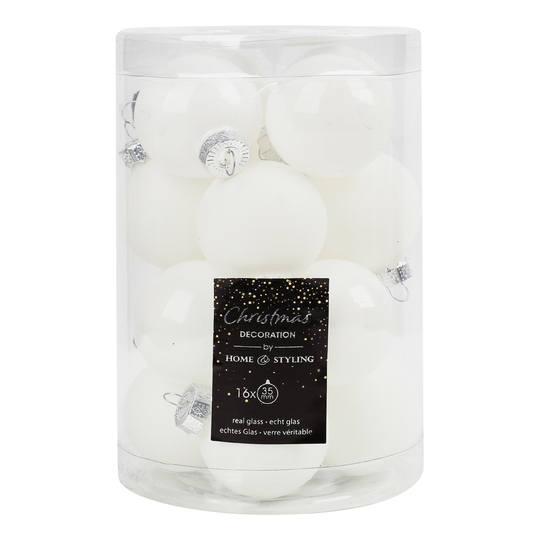 Набір куль ялинк.білі Koopman 16*35мм