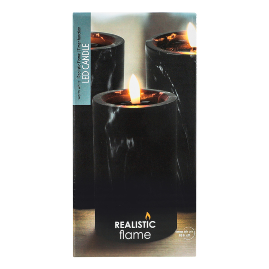 Свічка LED чорна на батар.Koopman125мм