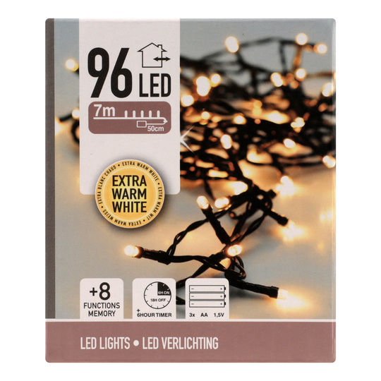 Гірлянда зовн.теп.біл.батар.KPMN 7,7м