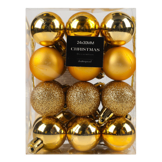 Набір куль ялинк.золото KPMN 24*30мм