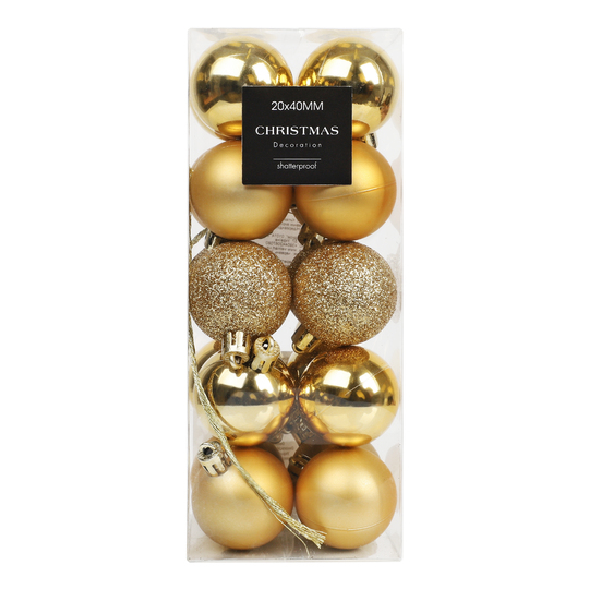 Набір куль ялинк.золото Koopman 20*40 мм