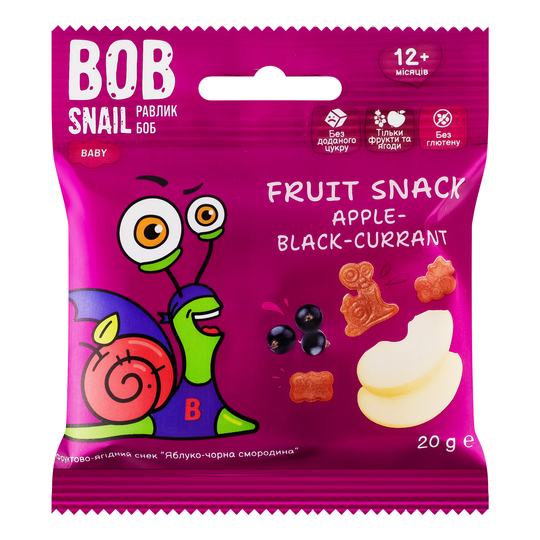 Снек фруктовий ябл-смор Bob Snail 20г