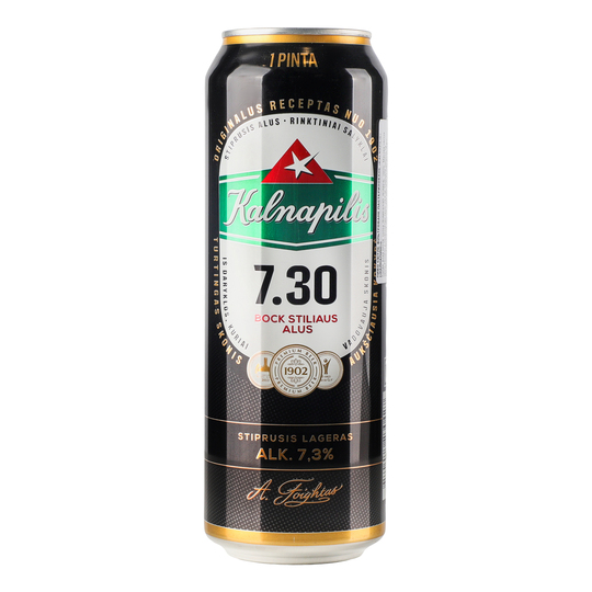 Пиво світле Kalnapilis 7,3% 0,568л з/б