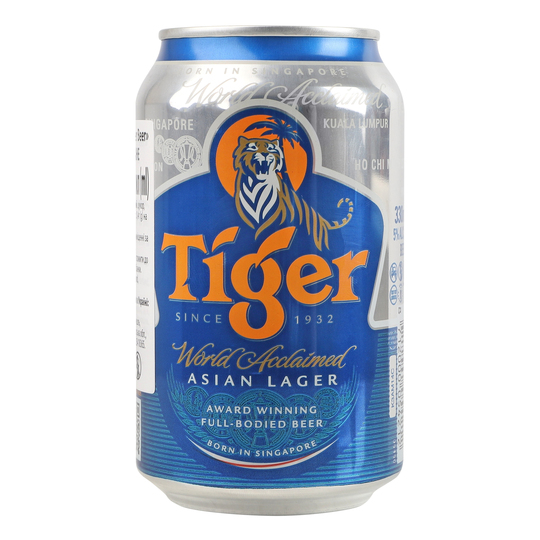 Пиво світле Tiger 5% 0,33л з/б