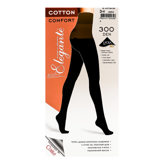 Колготки жін.E бав.Cotton 300 р.3 Nero