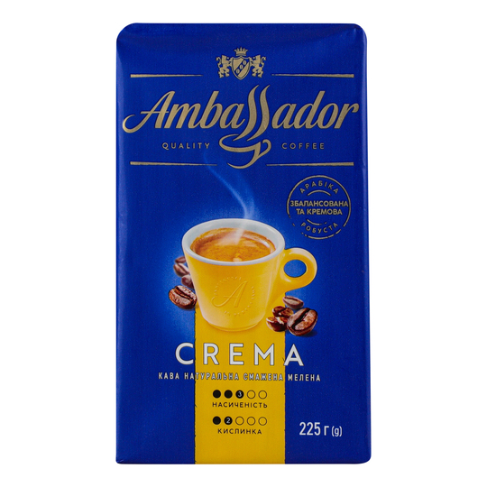 Кава мелена Crema Ambassador 225г