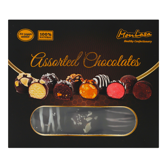 Цукерки шок.Асорті MonLasa короб.140г