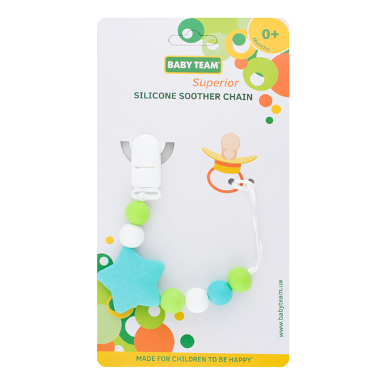 Ланцюжок д/пустушки Baby Team силікон.
