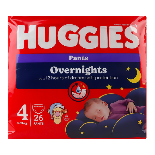 Підгузки оvernight 9-14кг Huggies 26шт