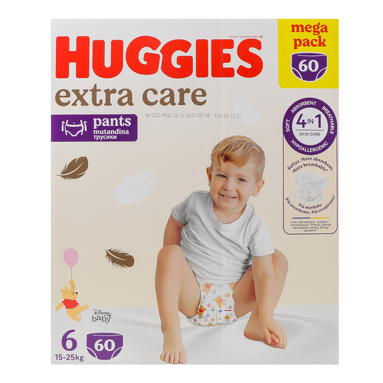 Підгузки extra car.15-25кг Huggies 60шт