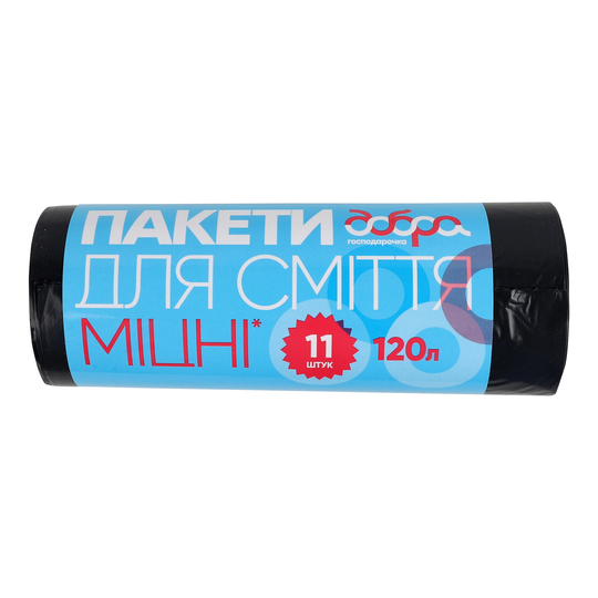 Пакети д/сміття чор.міц.ДГ 120л 11шт