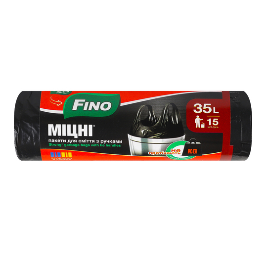 Пакети д/сміт.з руч.міц.Fino 35л 15шт