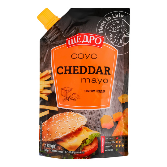 Соус Cheddar mayo Щедро д/п 180г
