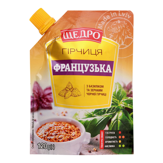 Гірчиця Французька Щедро д/п 120г