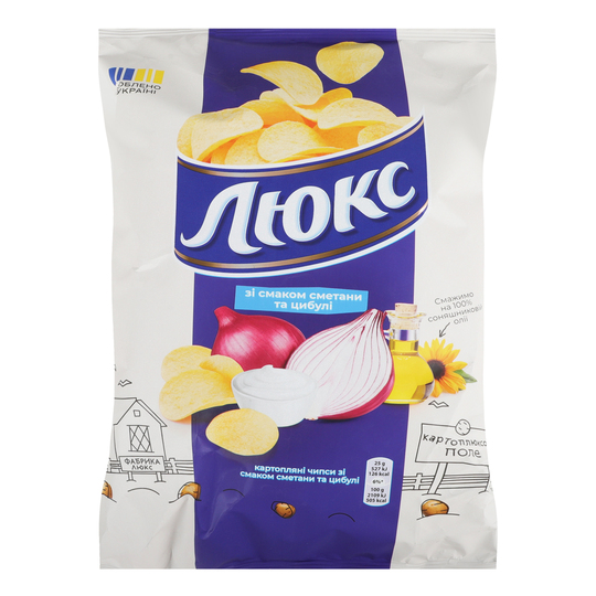 Чипси картоп.сметана+цибуля Люкс 125г