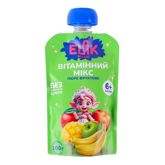 Пюре фрукт.вітамін.мікс Elfik magic 100г